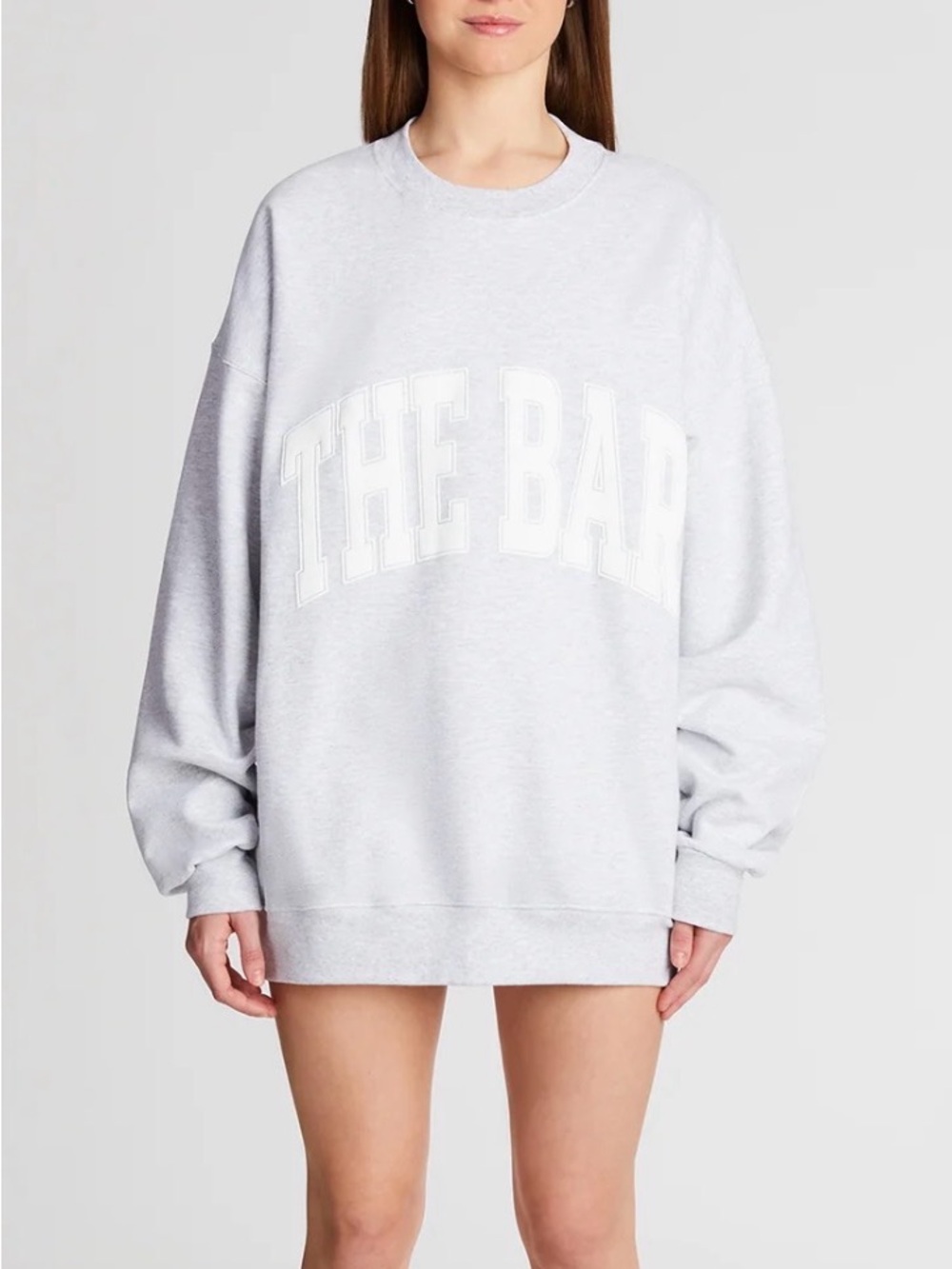 The Bar Light Gray Varsity Sweatshirt